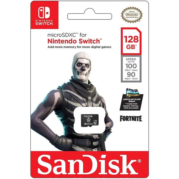 Imagem de Cartão de Memória Micro Sd Sandisk 128GB para Nintendo Velocidade de 100Mbs