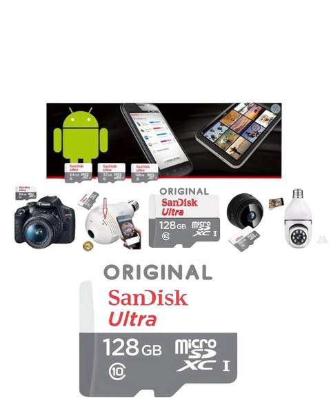 Imagem de Cartão De Memória Micro Sd Sandisk Com Adaptador 16Gb 32Gb 128Gb Classe 10 Ultra Sandisk