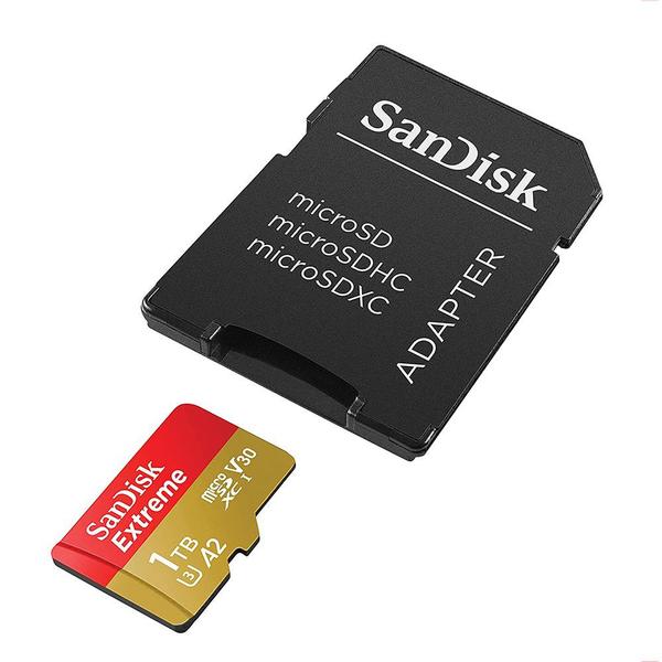 Imagem de Cartão de Memória Micro SD Sandisk Extreme 190-130 MB/s U3 1TB com Adaptador (SDSQXAV-1T00-GN6MA)