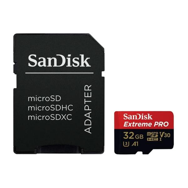 Imagem de Cartao de Memoria Micro SD Sandisk U3 32GB 100MBS Extreme - (SDSQXCG-032G-GN6MA)