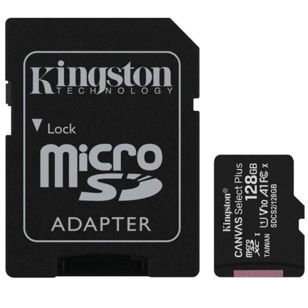 Imagem de Cartão de Memória - microSDXC - 128GB - Kingston Canvas Selec Plus - Classe 10 - SDCS2/128GB