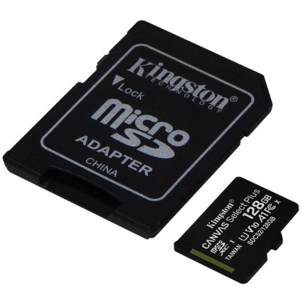 Imagem de Cartão de Memória - microSDXC - 128GB - Kingston Canvas Selec Plus - Classe 10 - SDCS2/128GB