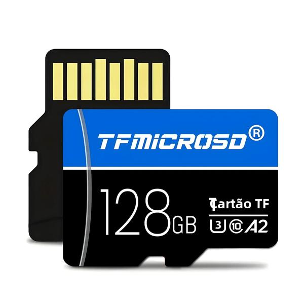 Imagem de Cartão de Memória microSDXC 32GB/64GB/128GB/256GB U3 C10 A2 - Alta Velocidade para Câmeras