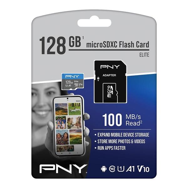 Imagem de Cartão de memória PNY Elite 128GB Classe 10 U1 V10 A1 microSDXC