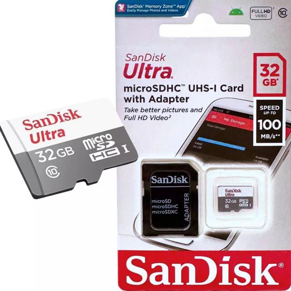 Imagem de Cartão De Memória Sandisk 032g- Ultra Com Adaptador Sd 32gb SU01