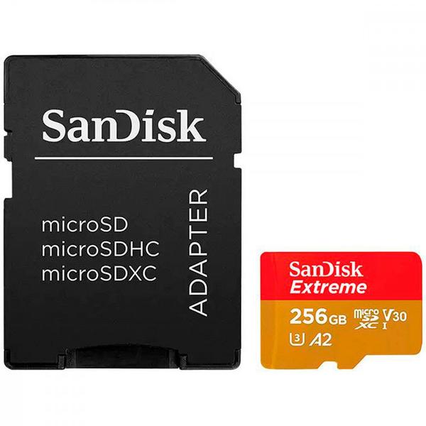 Imagem de Cartão de memória SanDisk 256GB Extreme microSDXC UHS-I com adaptador