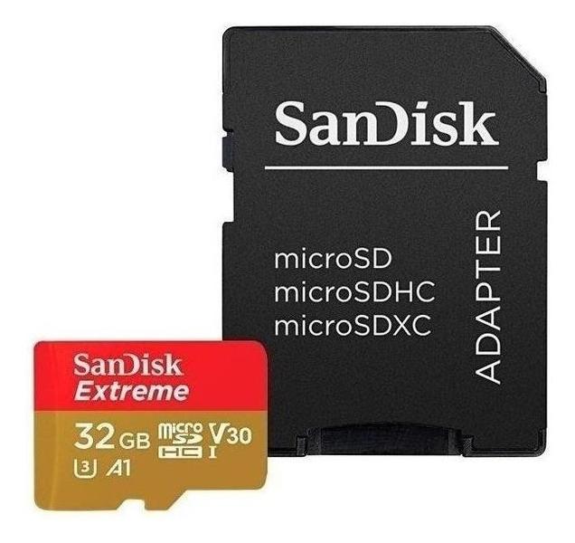 Imagem de Cartao de memoria sandisk extreme 32gb micro sd action cam c/ adaptador - sdsqxaf-032g-gnaa