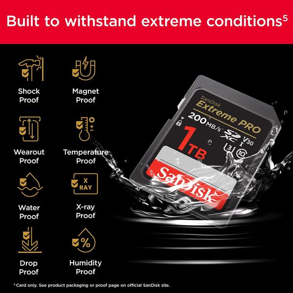 Imagem de Cartão de memória SanDisk Extreme PRO SDXC 1TB UHS-I C10 V30 U3