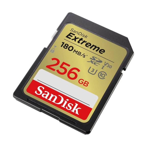 Imagem de Cartão De Memória Sandisk Extreme Sdhc 256gb 180mb/s 4k Uhd