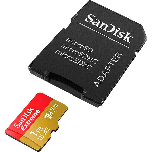 Imagem de Cartao de Memoria Sandisk Extreme SDSQXAV-1T00-GN6MA - 1TB - Micro SD com Adaptador - 190MB/s