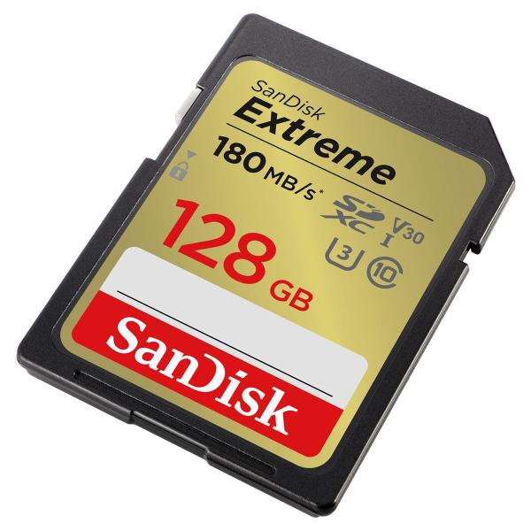 Imagem de Cartão De Memória Sandisk Extreme Sdxc 128gb 180mb/s 4k Uhd