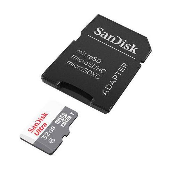 Imagem de Cartão de Memória Sandisk Micro SD 32GB 80mb/s Ultra Classe 10 p/ Celular Câmera SDSQUNS-032G-GN3MA