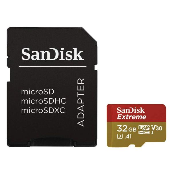 Imagem de Cartao de Memoria Sandisk Micro SD Extreme C10 32GB / 100MB (SDSQXAF-032G-GN6AA)