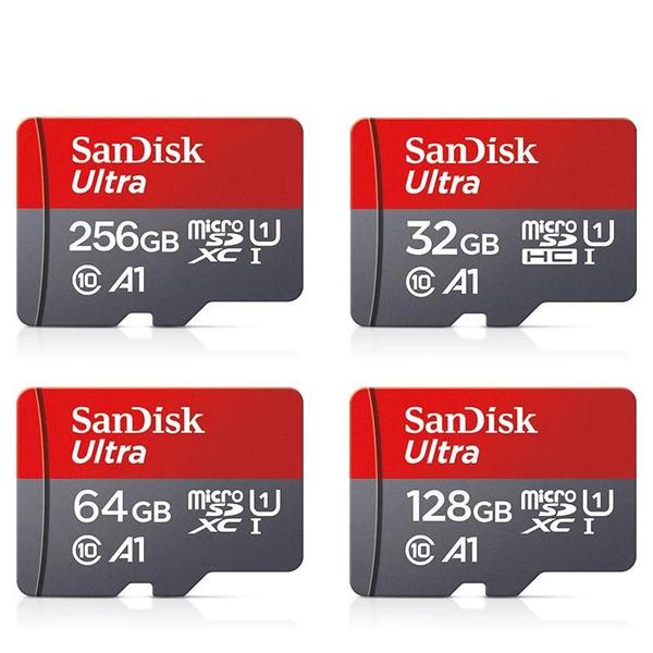 Imagem de Cartão de Memória Sandisk microSDXC (256GB, 128GB, 64GB, 32GB) - Classe 10, UHS-I