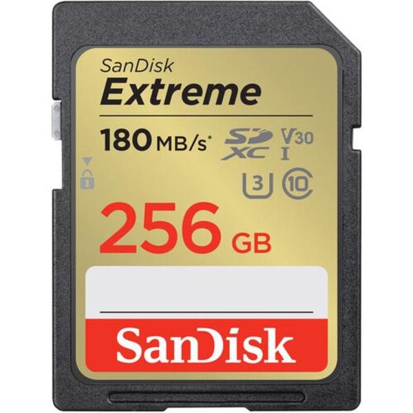 Imagem de Cartão de Memória SanDisk SDXC Extreme 256GB 180MB/s