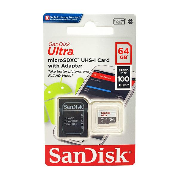 Imagem de Cartão de Memória Sandisk Ultra Micro SDXC 64GB Classe 10