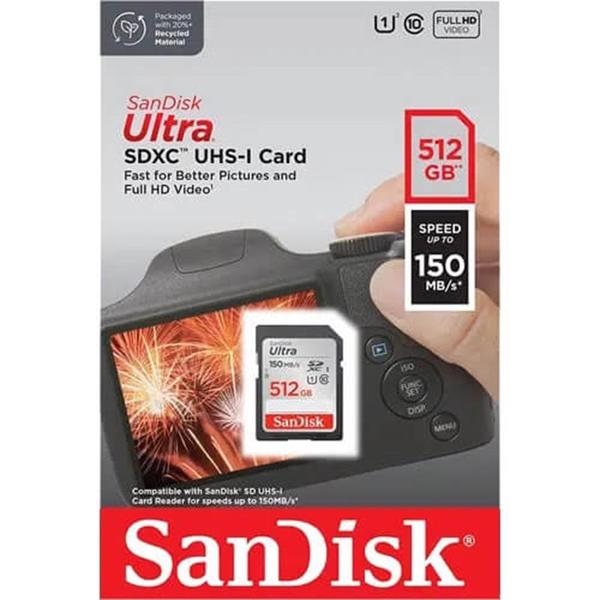 Imagem de Cartao de Memoria Sandisk Ultra SDSDUNC-512G-GN6IN - 512GB - SD - 150MB/s