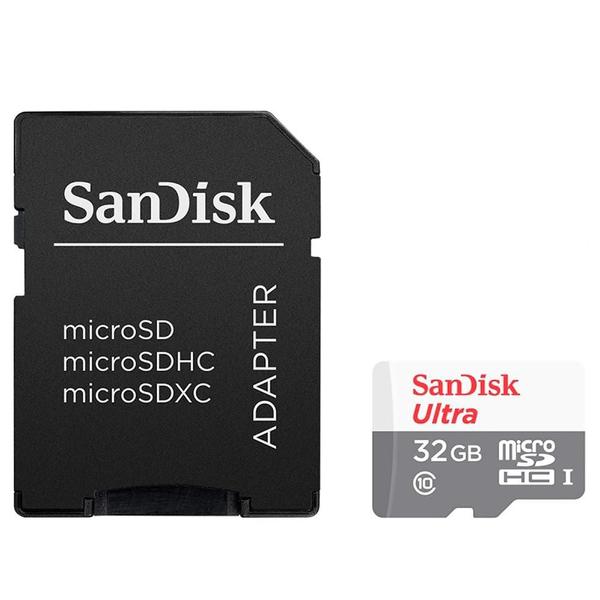 Imagem de Cartão de Memória SanDisk Ultra UHS-I 32GB Classe 10 c/ Adaptador - SDSQUNR-032G-GN3MA