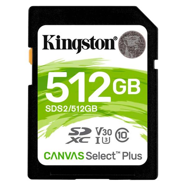 Imagem de Cartao de Memoria SD Kingston Canvas Select Plus 512GB Classe 10 100MBS - (SDS2/512GB)