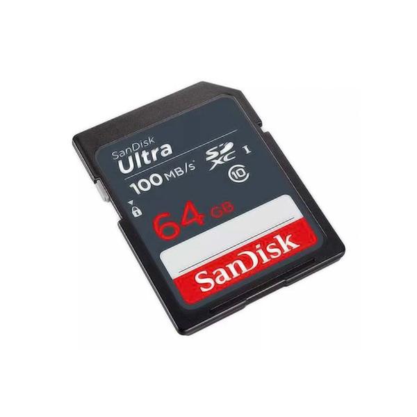 Imagem de Cartão de Memória SD Sandisk 64GB Ultra 100 MB Classe 10 + Leitor 15 em 1