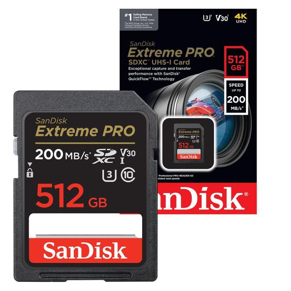 Imagem de Cartão De Memória Sd Sandisk Extreme 512gb 200mb/s