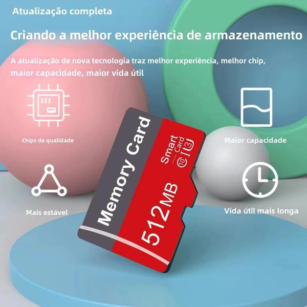 Imagem de Cartão de Memória SD/TF de Pequena Capacidade (64MB a 512MB) - para Câmera e Celular