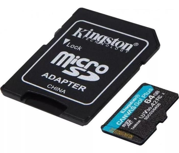 Imagem de Cartão Kingston Micro Sd 64Gb Canvas Go Plus Classe 10 A2 U3