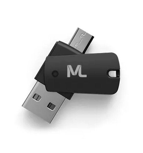 Imagem de Cartão Memória 64gb Usb Dual Sd 80mb/s 4x1 Multilaser - MC152