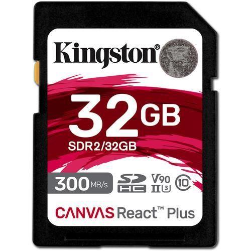 Imagem de Cartão Memória Kingston Sd Canvas React 32Gb Uhs-Ii 300Mb/S