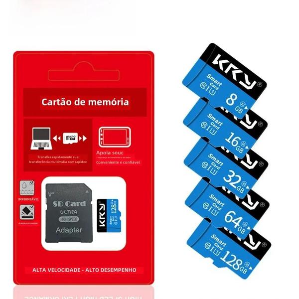 Imagem de Cartão Micro SD de Alta Velocidade (32GB, 64GB, 128GB) - Classe 10