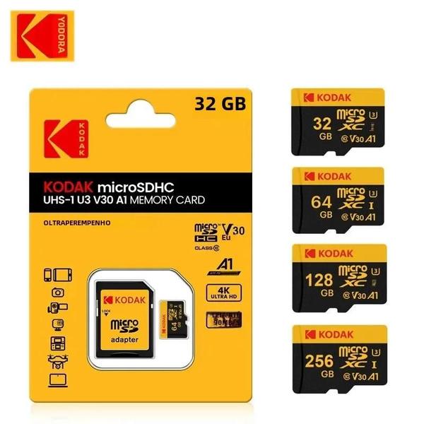 Imagem de Cartão Micro SD Kodak de Alta Velocidade (32GB a 256GB) - Classe 10 U3 4K