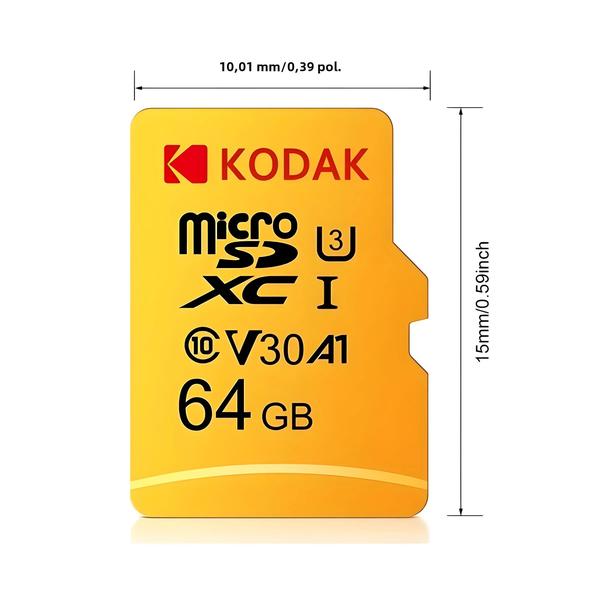 Imagem de Cartão Micro SD Kodak de Alta Velocidade (32GB a 256GB) - Classe 10