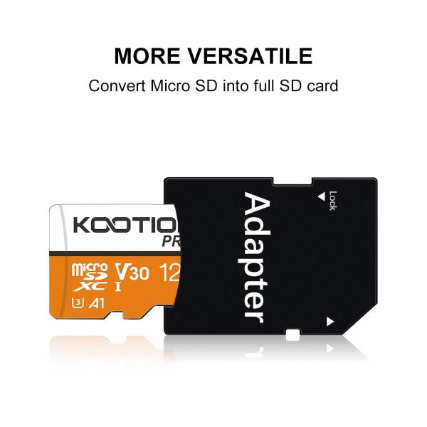 Imagem de Cartão Micro SD KOOTION 128GB UHS-I microSDXC com adaptador - pacote com 3