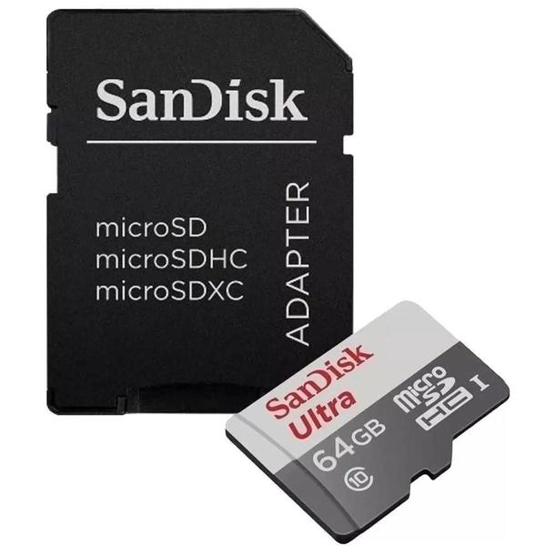 Imagem de Cartao Micro Sd Sandisk Class 10 Ultra 64gb 100mbs