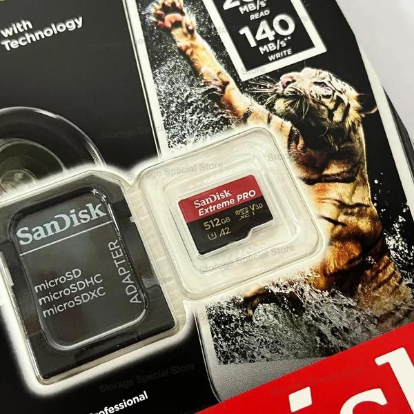 Imagem de Cartão Micro SD SanDisk Extreme Pro - SDXC UHS-I C10 U3 V30 4K/5K com Adaptador