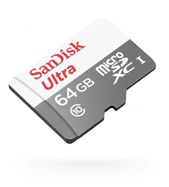 Imagem de Cartão Micro Sd Sandisk Ultra 64Gb 80Mb/S Com Adaptador Sd