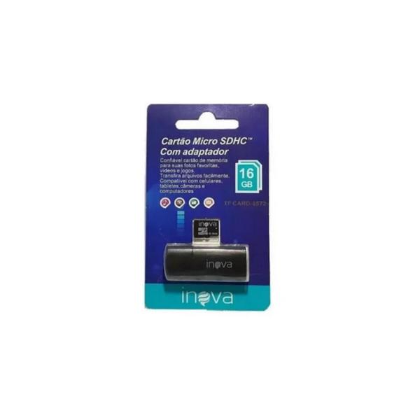 Imagem de Cartão Micro SDHc com adaptador 16Gb - INOVA - cart+adaptado16