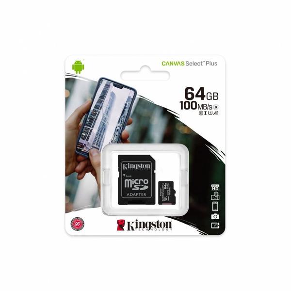 Imagem de Cartao Microsd 64GB Kingston 100MBS SDCS2/64GB