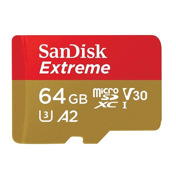 Imagem de Cartão MicroSD 64GB SanDisk Extreme A2 C10 U3 V30 170MB/s