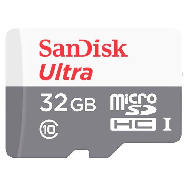 Imagem de Cartão MicroSD SanDisk Ultra MicroSDHC UHS-I, 32GB, com Adaptador - SDSQUNR-032G-GN3MA