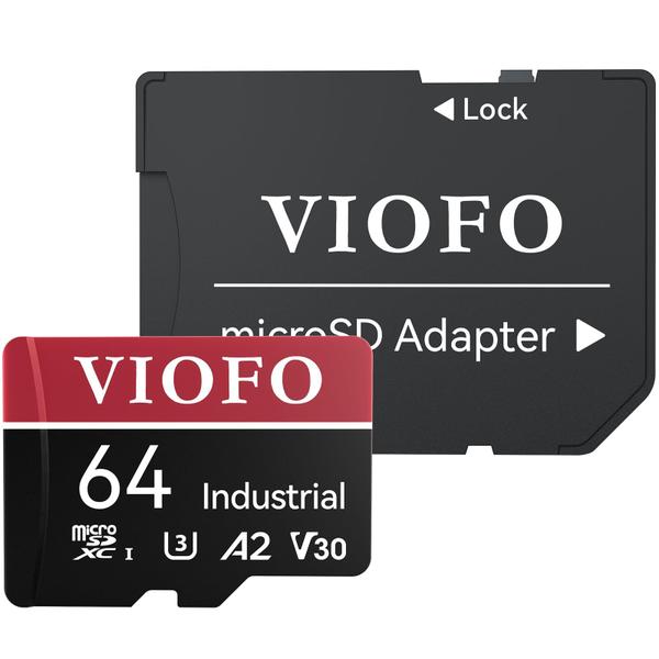 Imagem de Cartão microSD VIOFO 64GB Industrial Grade U3 A2 V30 com adaptador