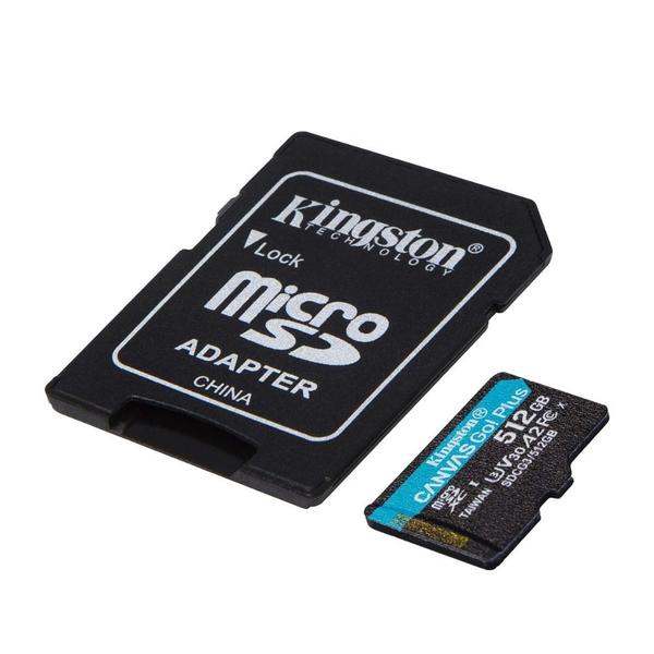 Imagem de Cartão MicroSDXC 512GB Kingston Canvas Go! Plus UHS-I U3 V30 A2 170mb/s