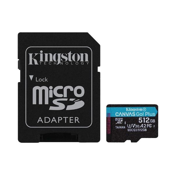 Imagem de Cartão MicroSDXC 512GB Kingston Canvas Go! Plus UHS-I U3 V30 A2 170mb/s