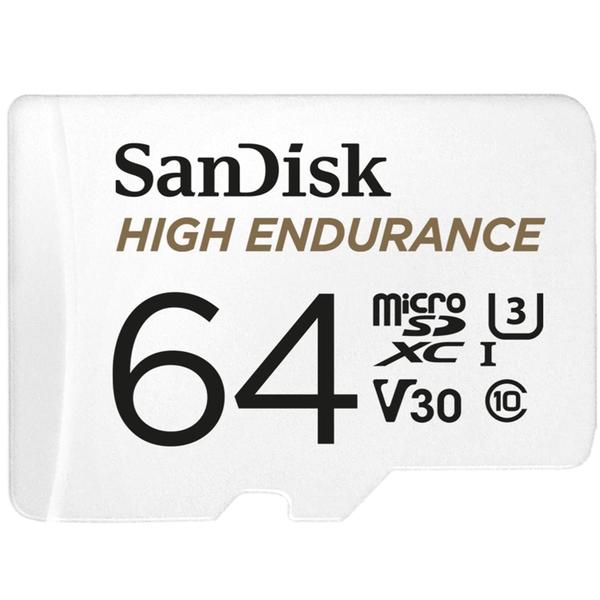 Imagem de Cartão microSDXC SanDisk High Endurance 64GB C10 U3 V30 4K UHD