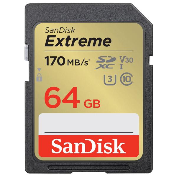 Imagem de Cartão Sandisk Extreme Sdxc 64gb 170mb/s 4k