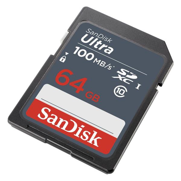 Imagem de Cartao SD 64GB Sandisk Ultra 100MB/s SD/XC FHD C10