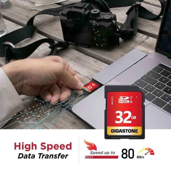 Imagem de Cartão SD Gigastone 32GB, pacote com 10 unidades de memória SDHC UHS-I U1 Classe 10