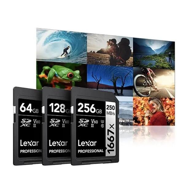 Imagem de Cartão SD Lexar 1667x (250MB/s) - 64GB, 128GB ou 256GB - UHS-II