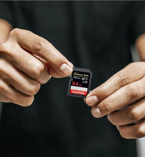 Imagem de Cartão SD SanDisk De Alta Velocidade Extreme pro 32GB 64GB 128GB 256GB 512GB Para Câmera 200MB/s U3