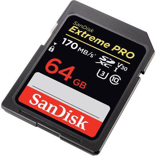 Imagem de Cartão Sd Sandisk Extreme Pro 64gb Classe 10 U3 4k 170mb/s